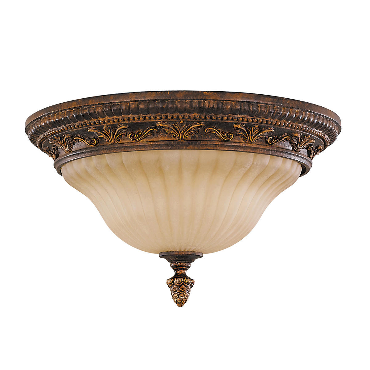 DECKENLEUCHTE  33/19.1 cm    - Rotbraun, Konventionell, Glas/Metall (33/19.1cm) - Elstead Lighting