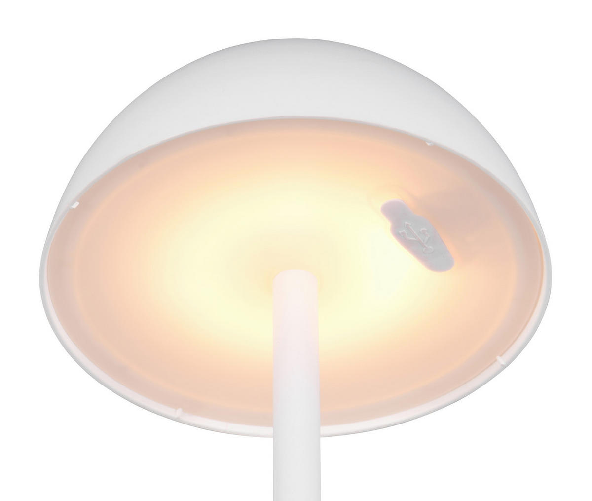NABÍJATEĽNÁ STOLNÁ LAMPA 13,5/30 cm - biela, Trend, plast (13,5/30cm)