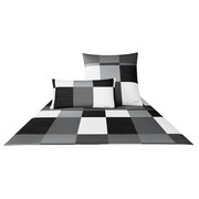 POSTELJNINA PLAZA SQUARES - črna/bela, Konvencionalno, ostali naravni materiali/tekstil (140/200cm) - JOOP!
