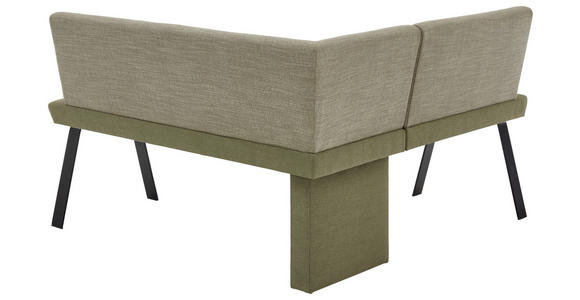 ECKBANK Flachgewebe Grün, Schwarz - Schwarz/Grün, Design, Textil/Metall (142/142cm) - Venda
