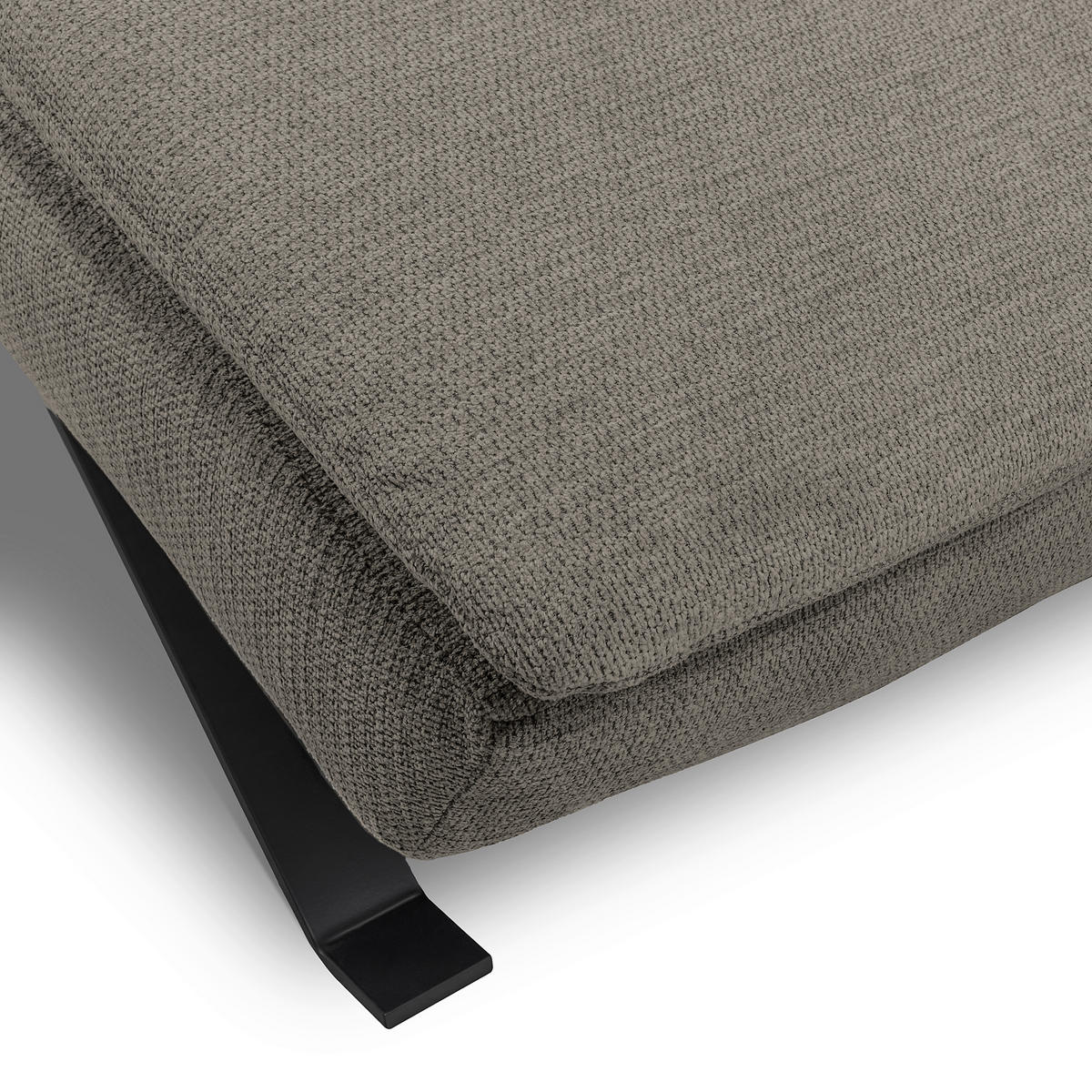 RELAXLIEGE Echtleder Dunkelgrau  - Dunkelgrau/Schwarz, Design, Leder/Metall (65/95/171cm) - Celina Home