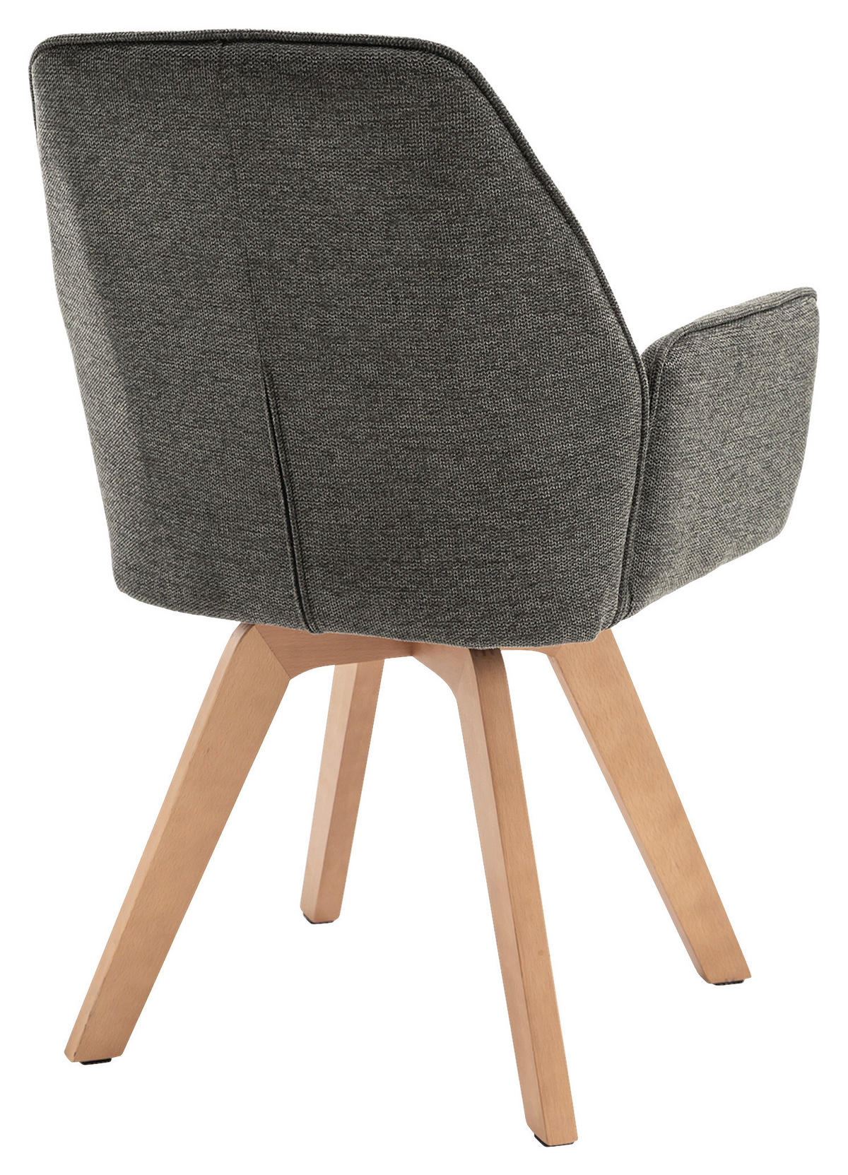 STUHL-SET Webstoff Anthrazit, Buchefarben Buche  - Anthrazit/Buchefarben, MODERN, Holz/Textil (57/89/61cm) - MID.YOU