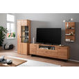 WOHNWAND 3-teilig  in Eichefarben  320/209/50 cm  - Eichefarben/Anthrazit, Natur, Glas/Holz (320/209/50cm) - Linea Natura