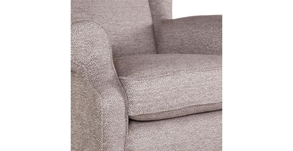 OHRENSESSEL Chenille Braun  - Braun/Grau, KONVENTIONELL, Holz/Textil (83/102/87cm) - Carryhome