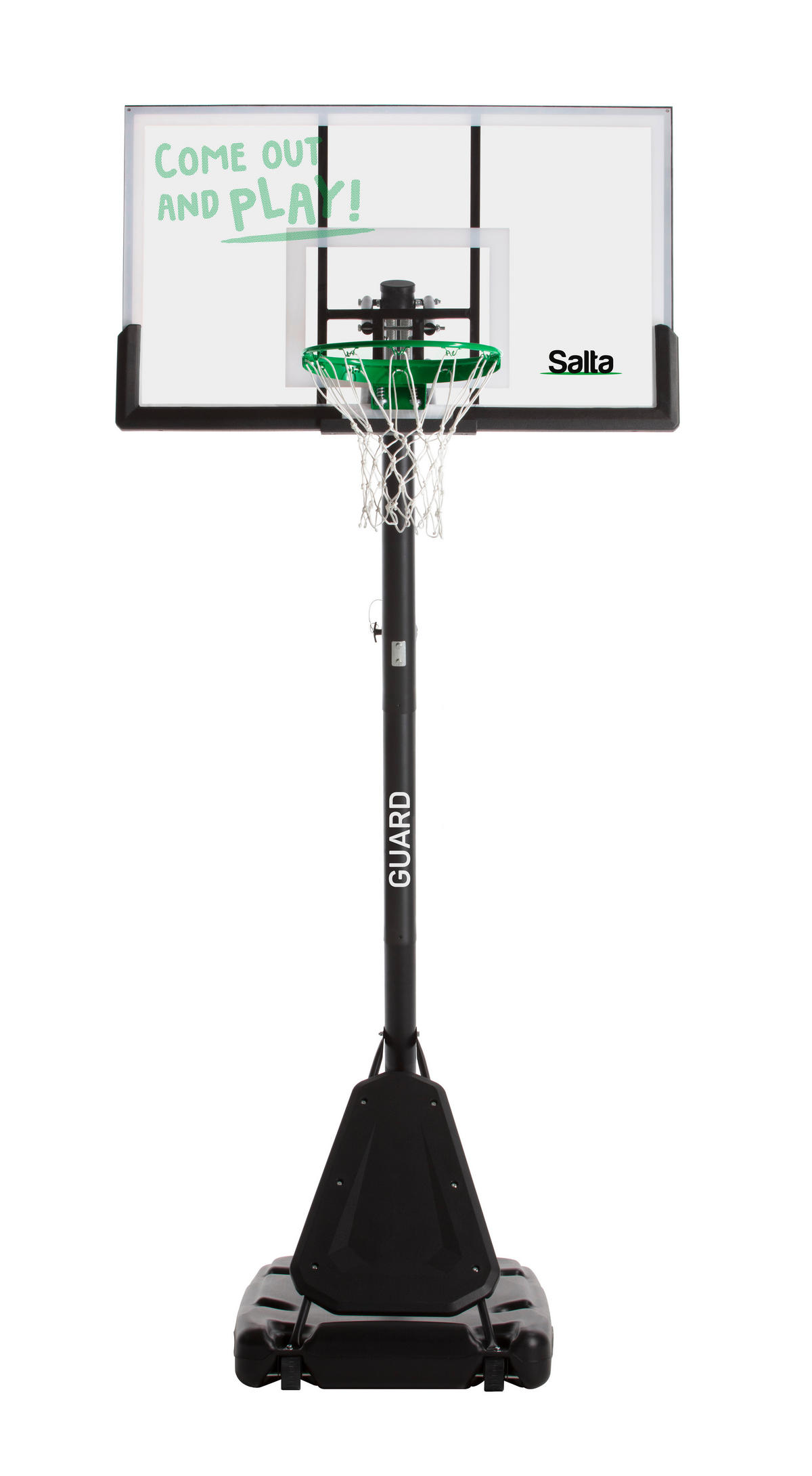 BASKETBALLSTÄNDER - Schwarz/Grün, KONVENTIONELL, Kunststoff/Metall (138/296-371/240cm) - Salta