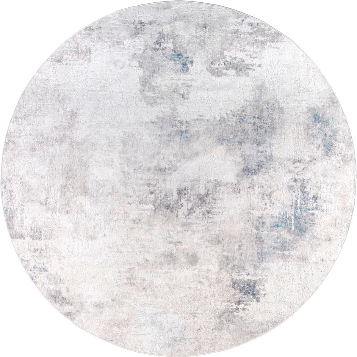 VINTAGE-TEPPICH 200 cm Ondea Jorg Hellgrau, Pastellblau, Grauweiß rund  - Pastellblau/Hellgrau, Design, Kunststoff/Textil (200cm) - Lindorug