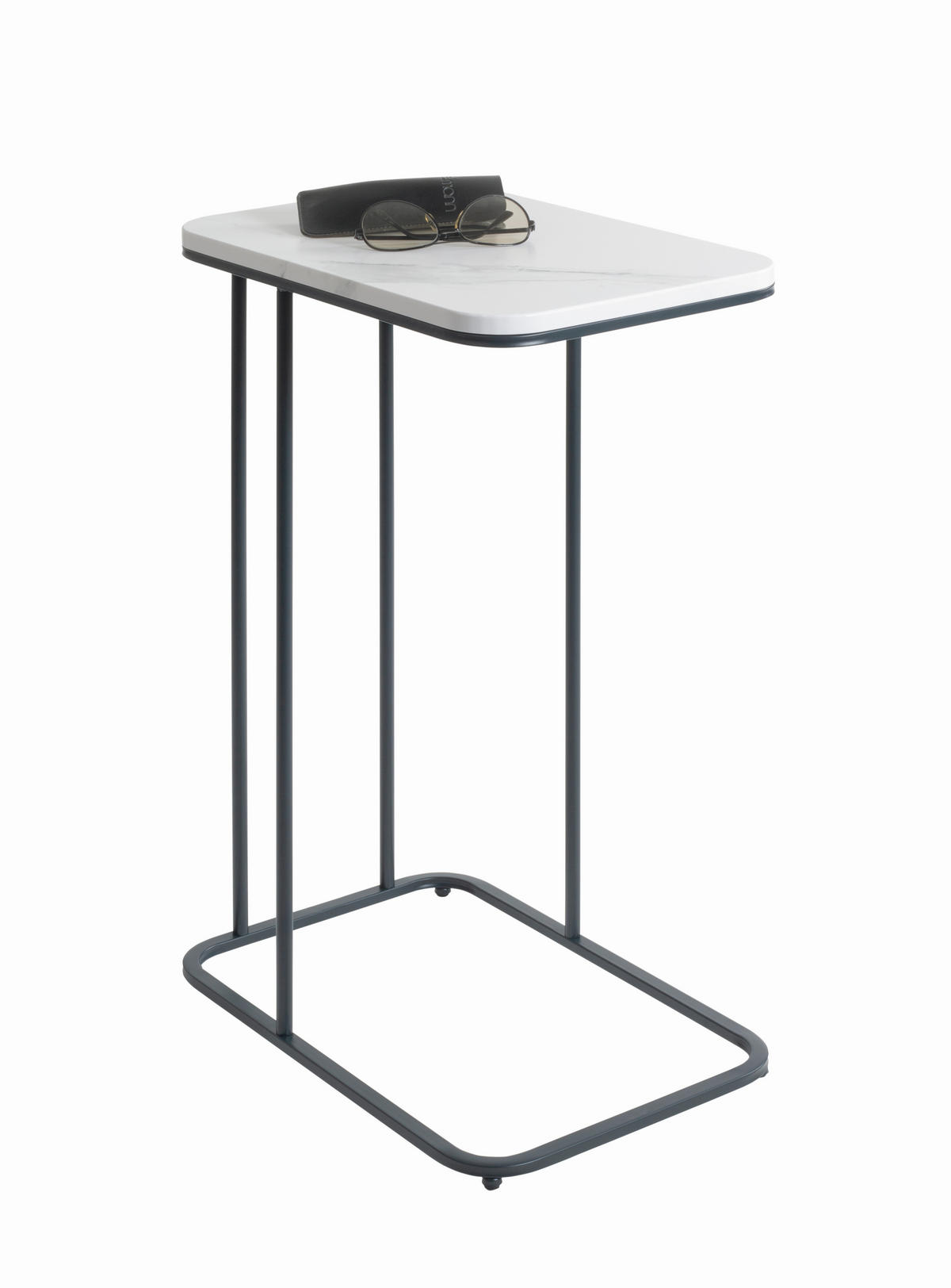 BEISTELLTISCH 45/30/67 cm Anthrazit, Weiß rechteckig  - Anthrazit/Weiß, Trend, Holzwerkstoff/Metall (45/30/67cm)