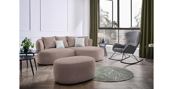 ECKSOFA in Chenille Rotbraun  235/166 cm  - Rotbraun/Hellgrau, MODERN, Kunststoff/Textil (235/166cm) - Hom`in