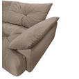 BIGSOFA  in Webstoff Beige  - Beige/Schwarz, KONVENTIONELL, Kunststoff/Textil (243/90,5/130cm) - Ambia Home