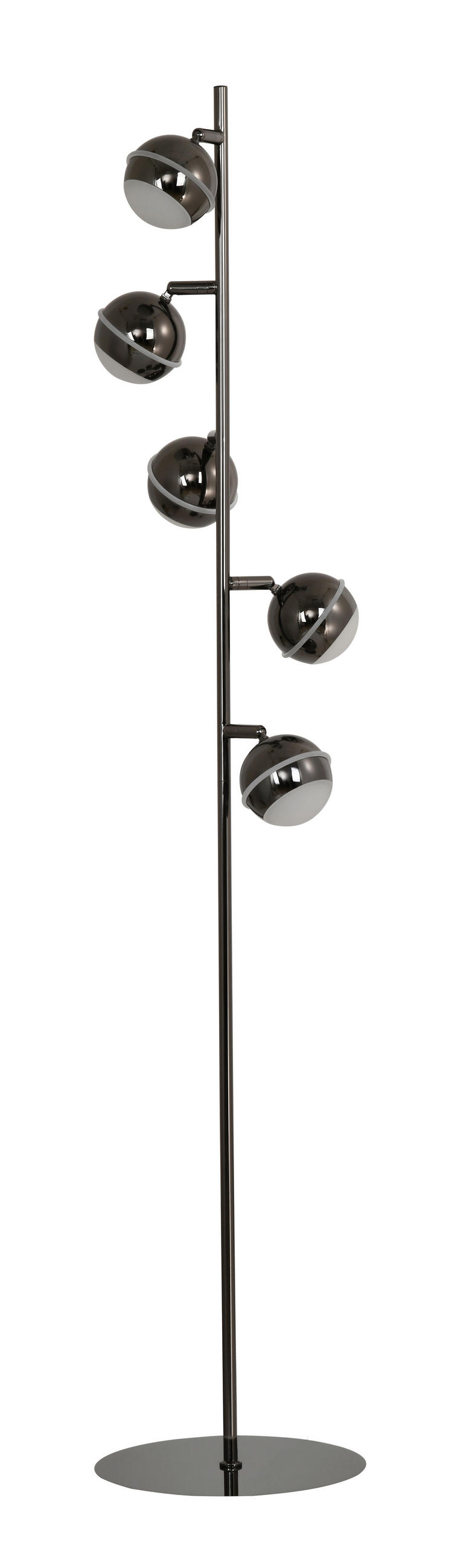 LED-STEHLEUCHTE Biarritz 25/140/25 cm  - Schwarzchrom, Design, Kunststoff/Metall (25/140/25cm)