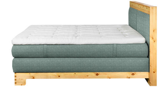 BOXSPRINGBETT 180/200 cm  in Mintgrün  - Mintgrün, Natur, Holz/Textil (180/200cm) - Linea Natura