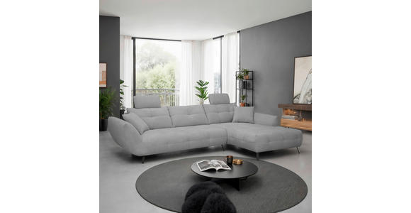 KOPFSTÜTZE - Grau, KONVENTIONELL, Textil (55/28/18cm) - Hom`in