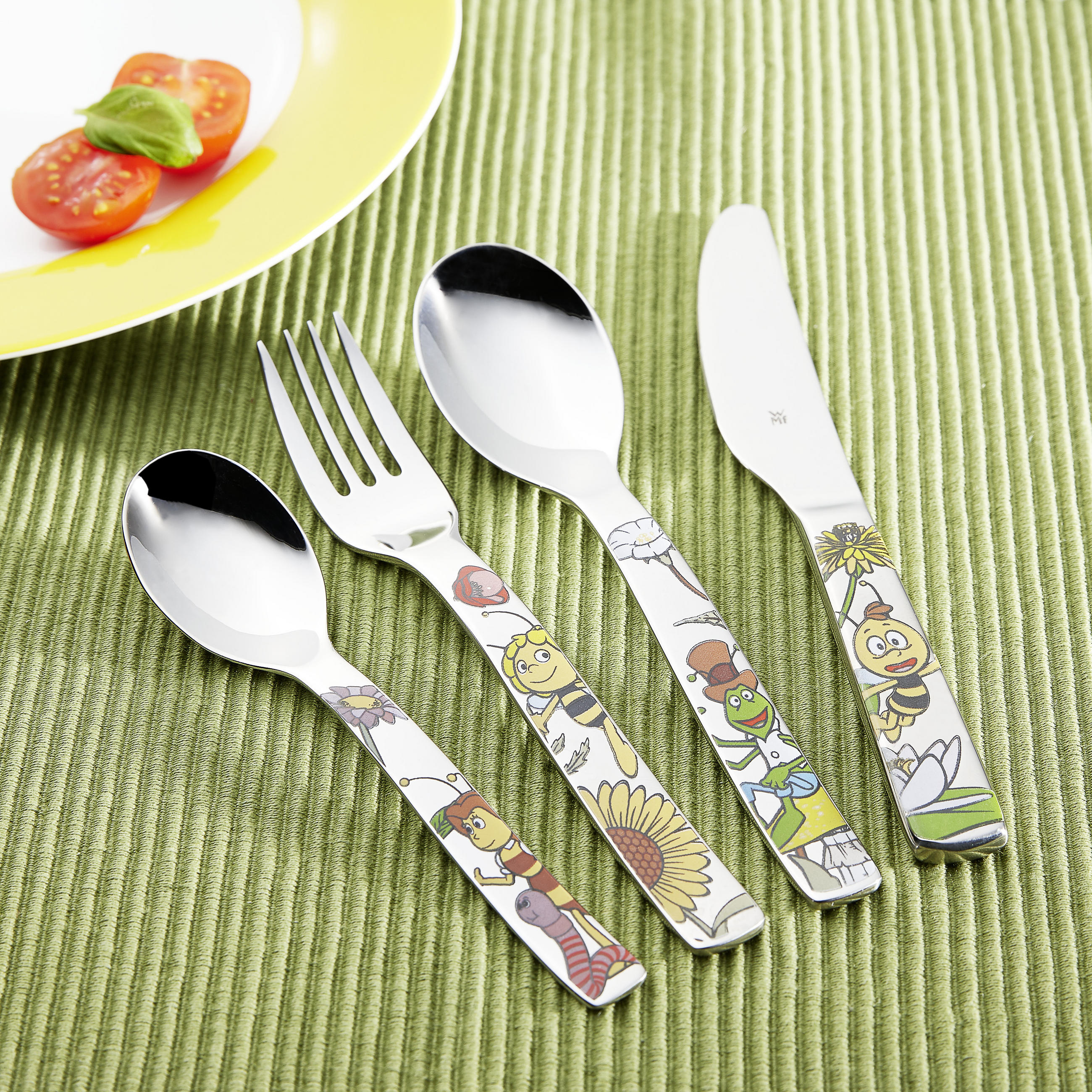 DJEČJI PRIBOR ZA JELO  Cebelica Maja  - višebojno, Basics, metal (21,5/15,5/3,7cm) - WMF