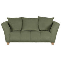 2-SITZER-SOFA Chenille Grün  - Naturfarben/Grün, KONVENTIONELL, Holz/Textil (185/72/95cm) - Milino