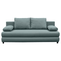 SCHLAFSOFA Webstoff Mintgrün  - Schwarz/Mintgrün, Design, Kunststoff/Textil (200/88/87cm) - P & B