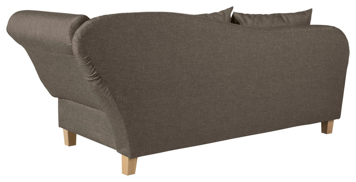 RÉCAMIERE Sahara Flachgewebe  - Hellbraun/Buchefarben, Design, Holz/Textil (190/82/88cm) - Max Winzer