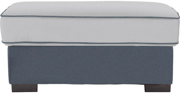 HOCKER in Textil Grau, Weiß - Braun/Weiß, ROMANTIK / LANDHAUS, Kunststoff/Textil (101/45/69cm) - Hom`in