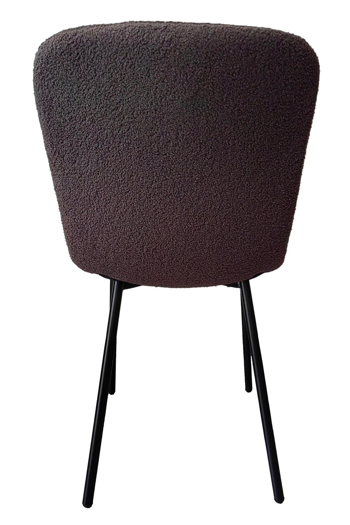 STUHL-SET 4 Stück  in Bouclé  - Dunkelgrau/Schwarz, MODERN, Textil/Metall (44/79/52cm) - Livetastic