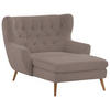 XXL-SESSEL in Cord Taupe  - Taupe, Design, Holz/Textil (120/101/165cm) - Stylife