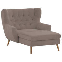 XXL-SESSEL in Cord Taupe  - Taupe, Design, Holz/Textil (120/101/165cm) - Stylife