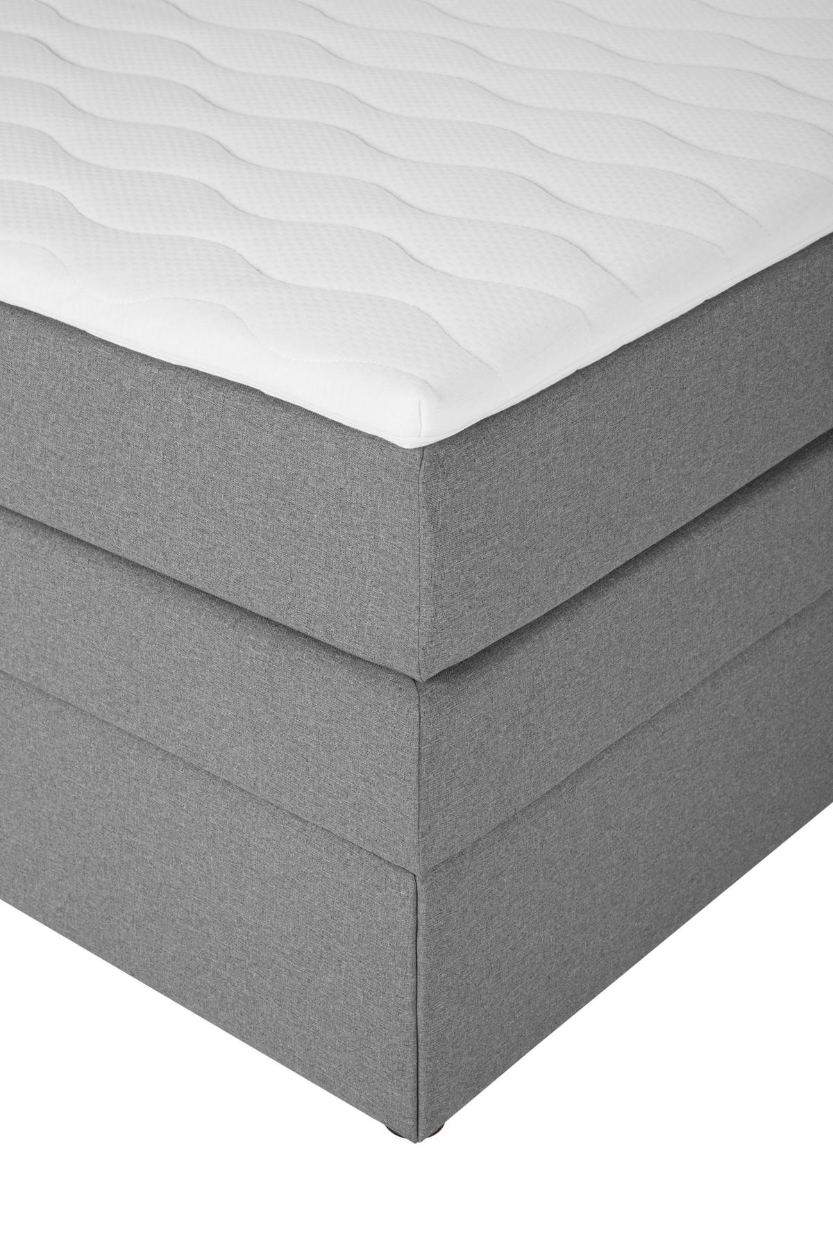 BOXSPRINGBETT 120/200 cm  in Grau  - Schwarz/Grau, Design, Kunststoff/Textil (120/200cm) - Welnova