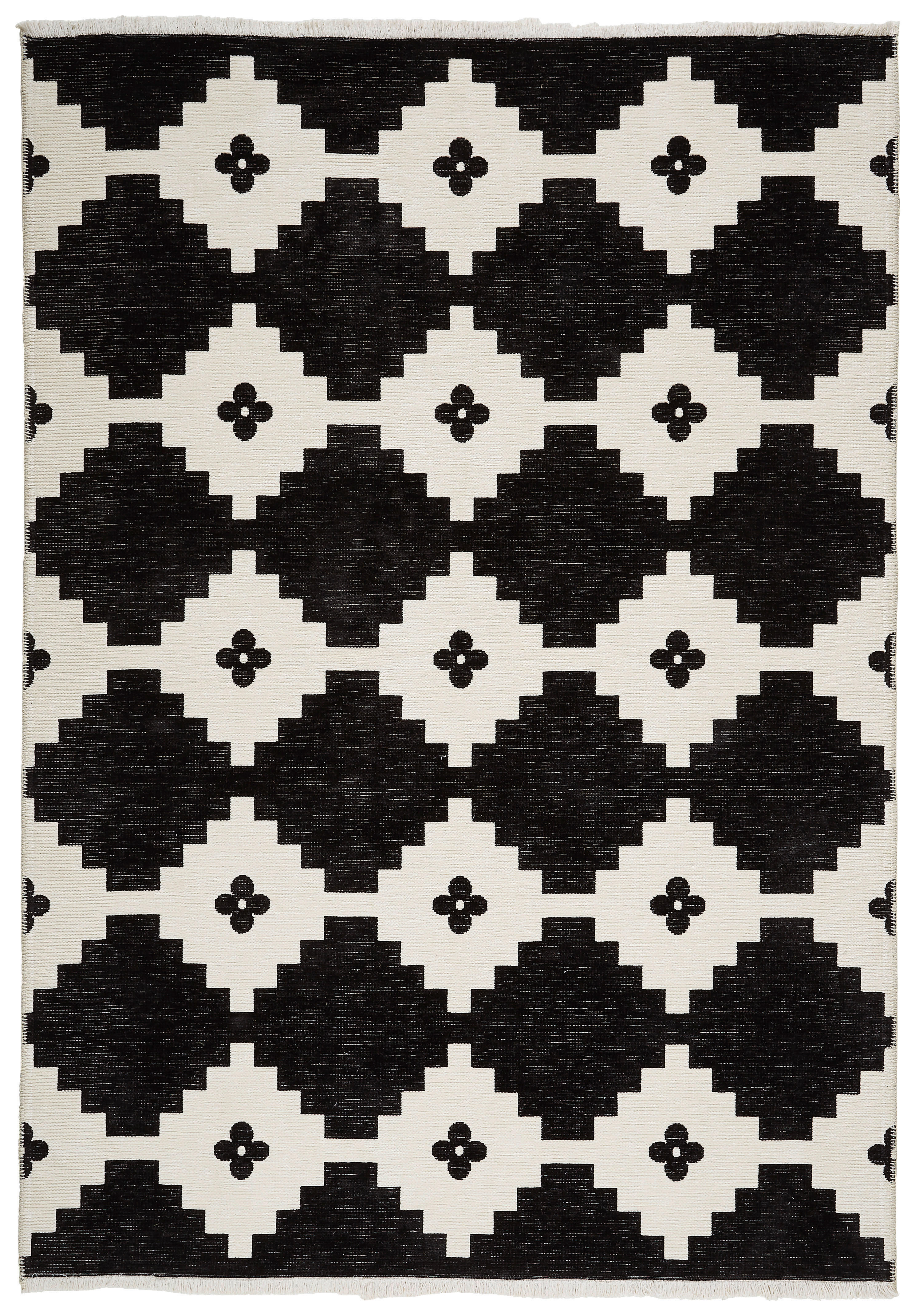 WENDETEPPICH  160/230 cm  Schwarz, Weiß   - Schwarz/Weiß, Design, Textil (160/230cm) - Novel