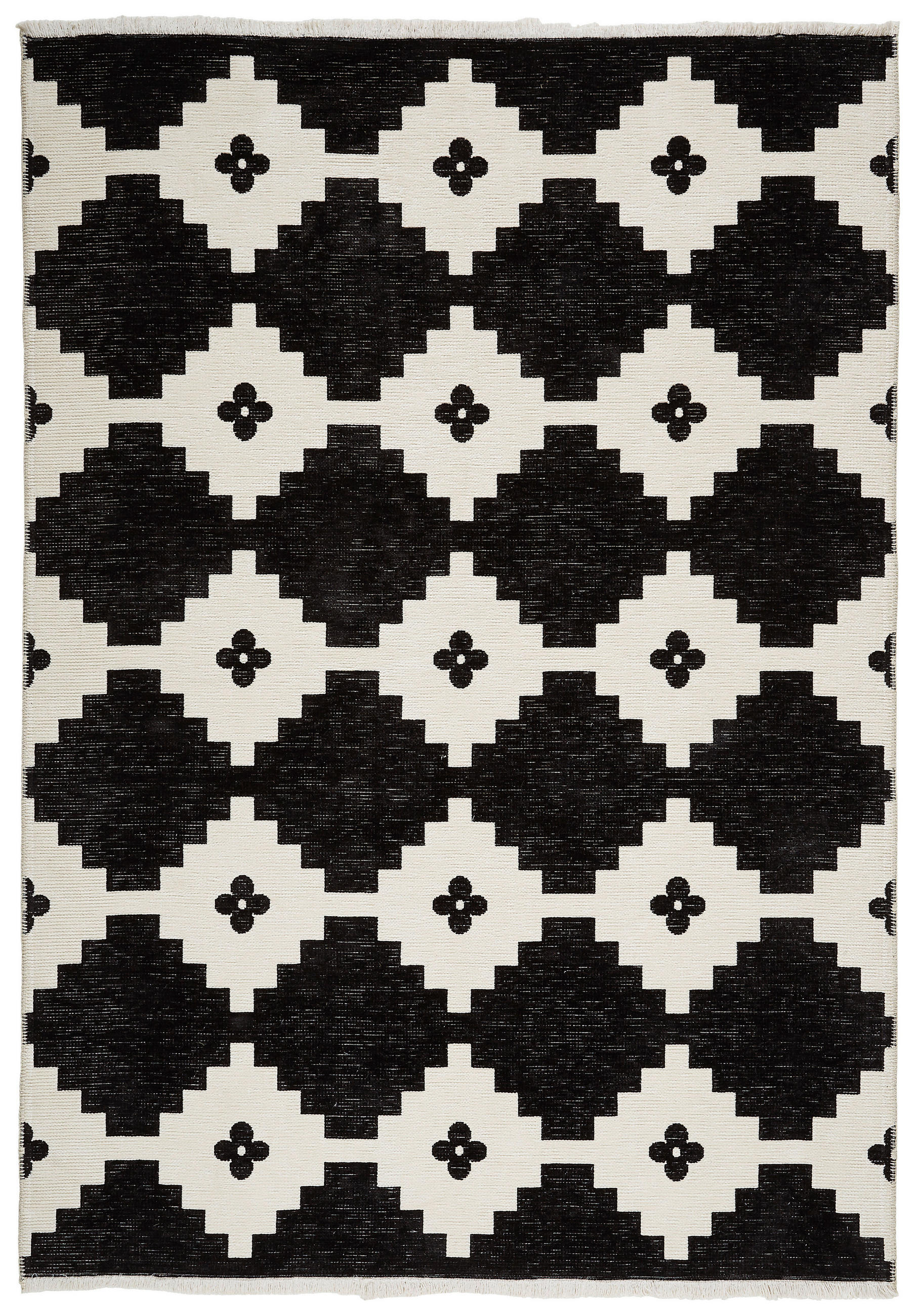 WENDETEPPICH 160/230 cm Schwarz, Weiß - Schwarz/Weiß, Design, Textil (160/230cm) - Novel