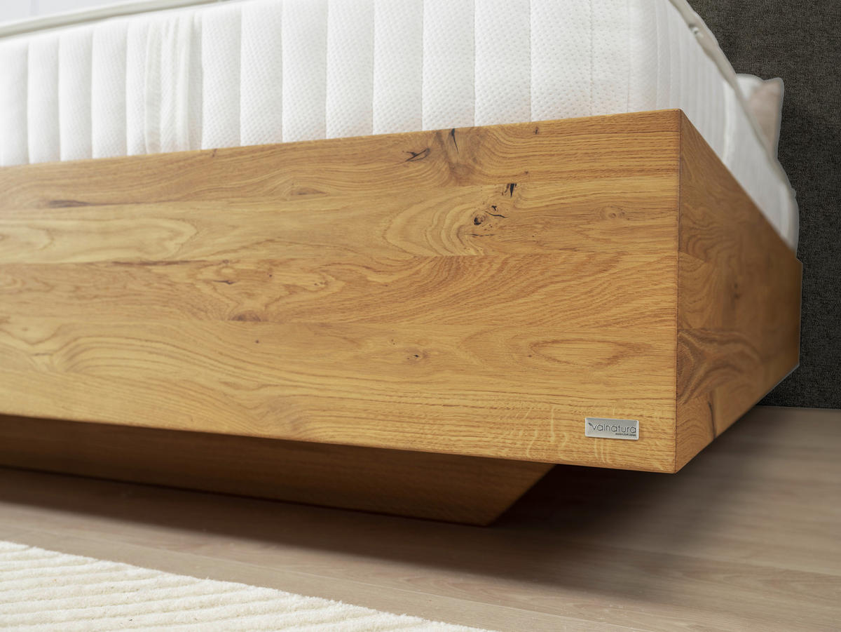 BOXSPRINGBETT 180/200 cm  in Dunkelbraun, Wildeiche  - Wildeiche/Dunkelbraun, Natur, Holz/Textil (180/200cm) - Valnatura