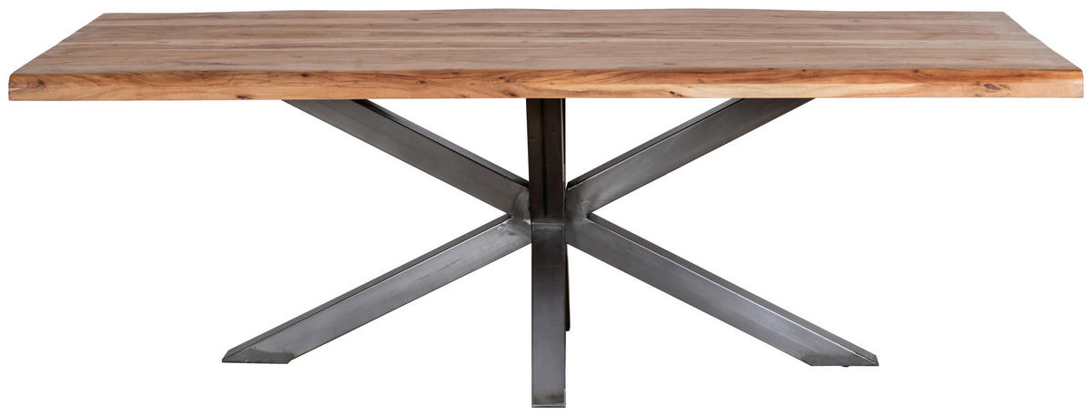 ESSTISCH in Holz, Metall   - Naturfarben, Modern, Holz/Metall (220/76/100cm) - MID.YOU