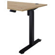 SCHREIBTISCH 160/77/72-120 cm  in Eiche Artisan  - Schwarz/Eiche Artisan, MODERN, Holzwerkstoff/Metall (160/77/72-120cm) - Carryhome