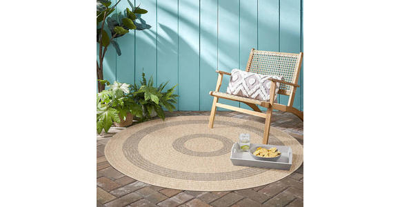 OUTDOORTEPPICH 200/200 cm Comilla Beige, Schwarz - Beige/Schwarz, Basics, Textil (200/200cm) - Novel