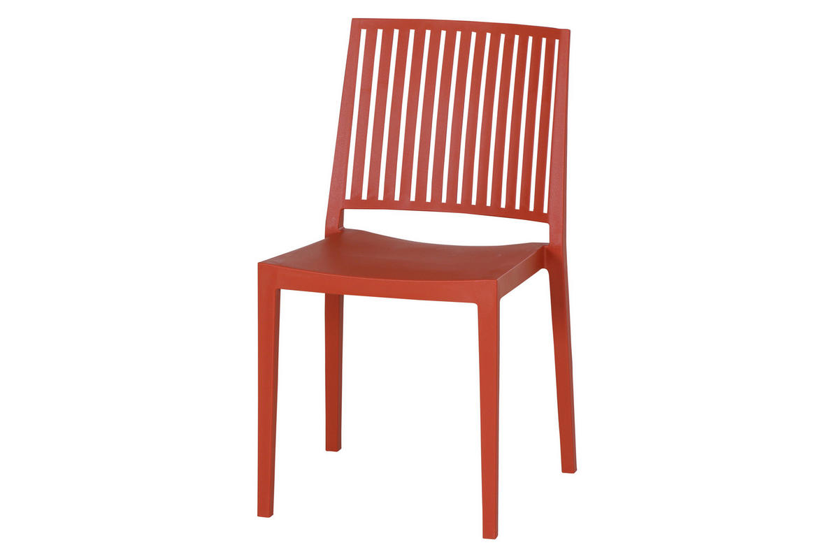 GARTENGARNITUR 3-teilig Stahl  - Rot, Basics, Kunststoff/Metall (90/80/140cm) - Siena Garden