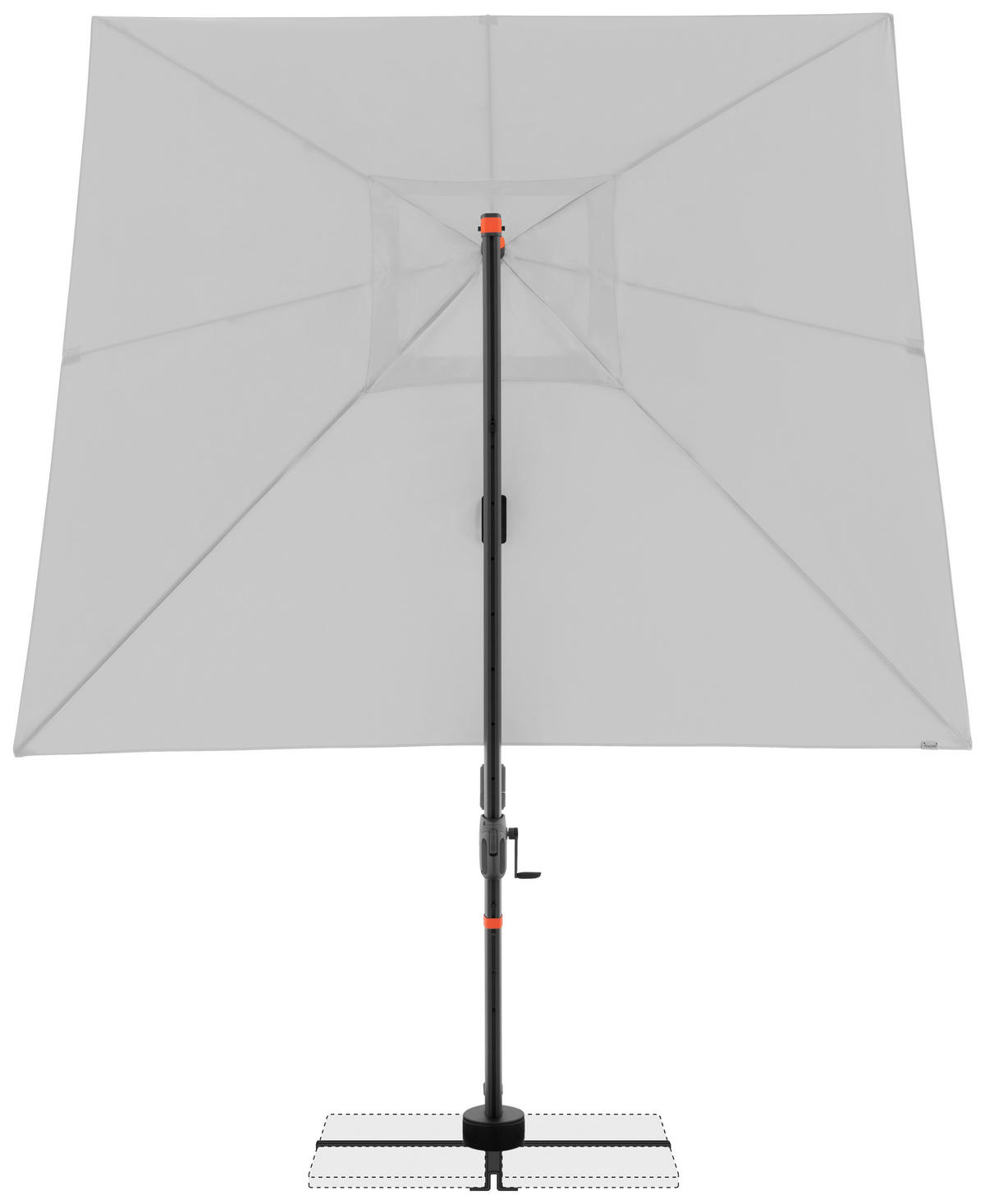 AMPELSCHIRM  280/280 cm  - Anthrazit/Hellgrau, Basics, Textil/Metall (280/280cm) - Doppler
