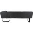 ECKBANK 178/237 cm Struktur Echtleder Schwarz   - Schwarz, Design, Leder/Textil (178/237cm) - Novel