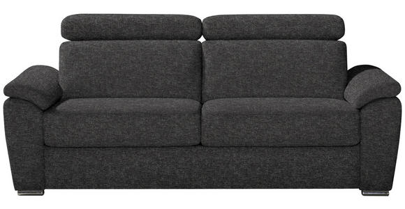SCHLAFSOFA Webstoff Anthrazit - Chromfarben/Anthrazit, KONVENTIONELL, Textil/Metall (206/86/98cm) - Novel