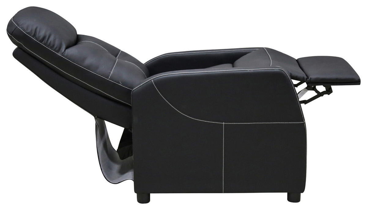 FOTELJA ZA GLEDANJE TELEVIZORA 65/80-105/90-154 cm , crna  - bela/crna, Osnovno, tekstil/plastika (65/80-105/90-154cm) - Ti'me