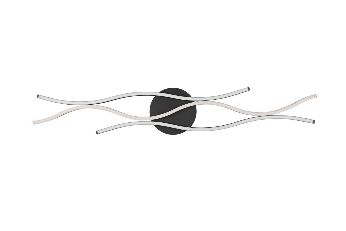 LED-DECKENLEUCHTE BLAZE   - Messingfarben/Schwarz, Design, Metall (107,5/7/18cm) - Trio Leuchten