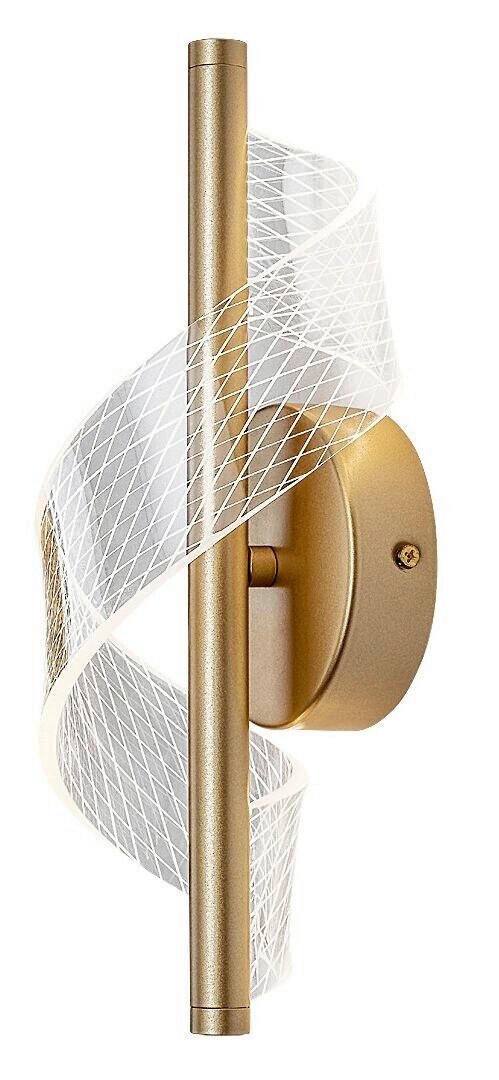 ZIDNA LED LAMPA Zofrael  - prozirna/zlatna, Dizajnerski, metal/plastika (13/30cm)