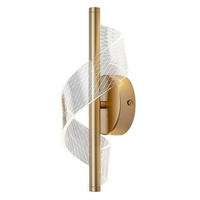 ZIDNA LED LAMPA Zofrael  - prozirna/zlatna, Dizajnerski, metal/plastika (13/30cm)