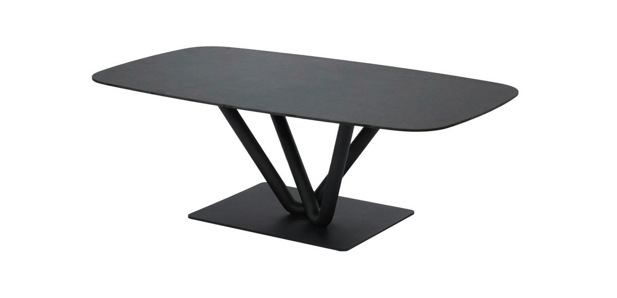 COUCHTISCH 120/70/41 cm Schwarz, Anthrazit  - Anthrazit/Schwarz, Design, Keramik/Metall (120/70/41cm) - Novel