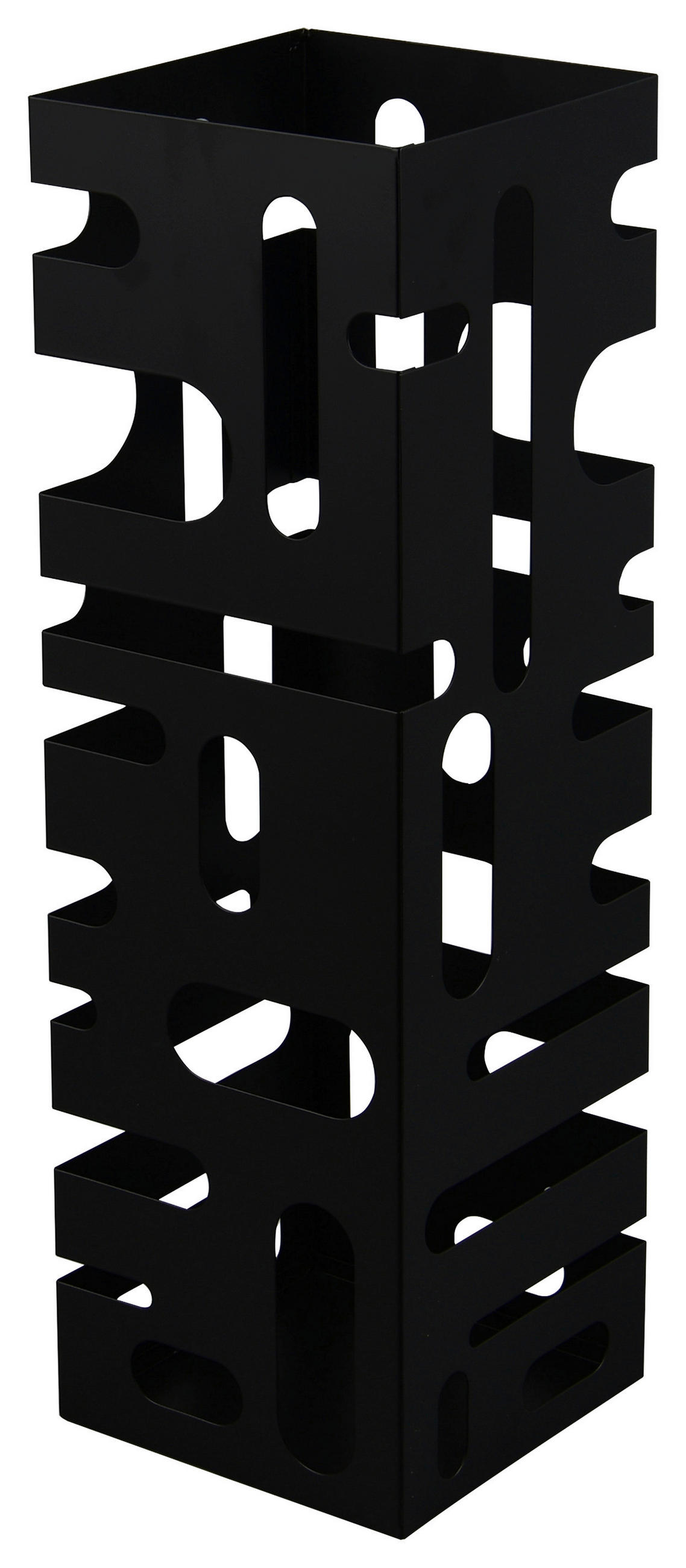 STOJAN NA DEŠTNÍKY, černá - černá, Moderní, kov (15,5/49/15,5cm)
