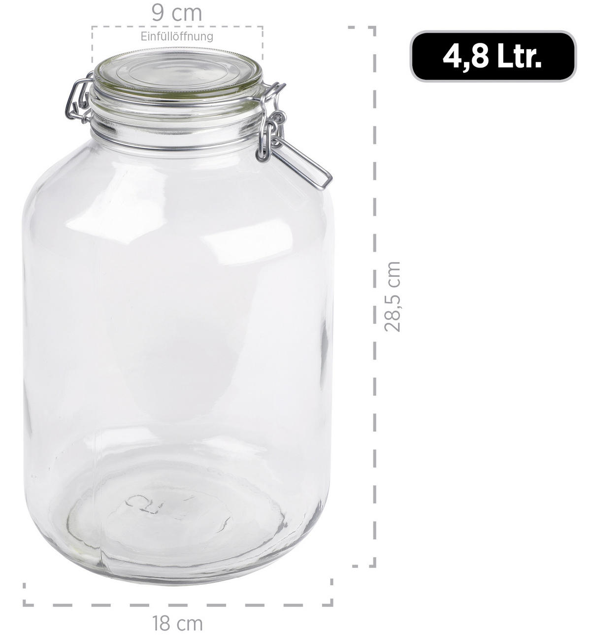 EINMACHGLAS-SET  - Transparent, Basics, Glas (4800ml) - Mäser