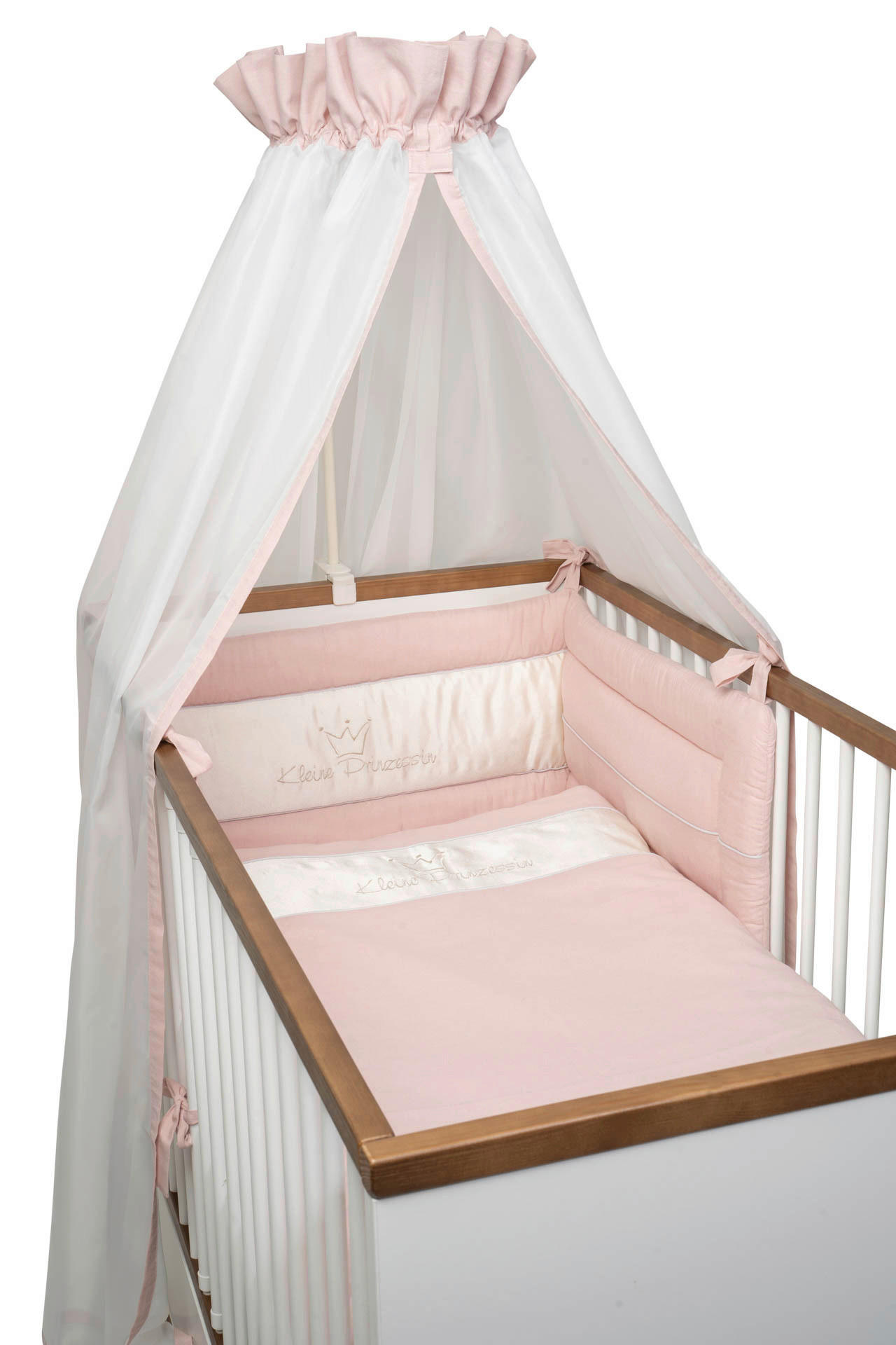 GITTERBETTSET Prinz & Prinzessin 2023  - Rosa, Basics, Textil (100/135cm) - Bebe's Collection