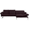 ECKSOFA in Webstoff Lila  - Anthrazit/Lila, Design, Textil/Metall (299/203cm) - Himolla