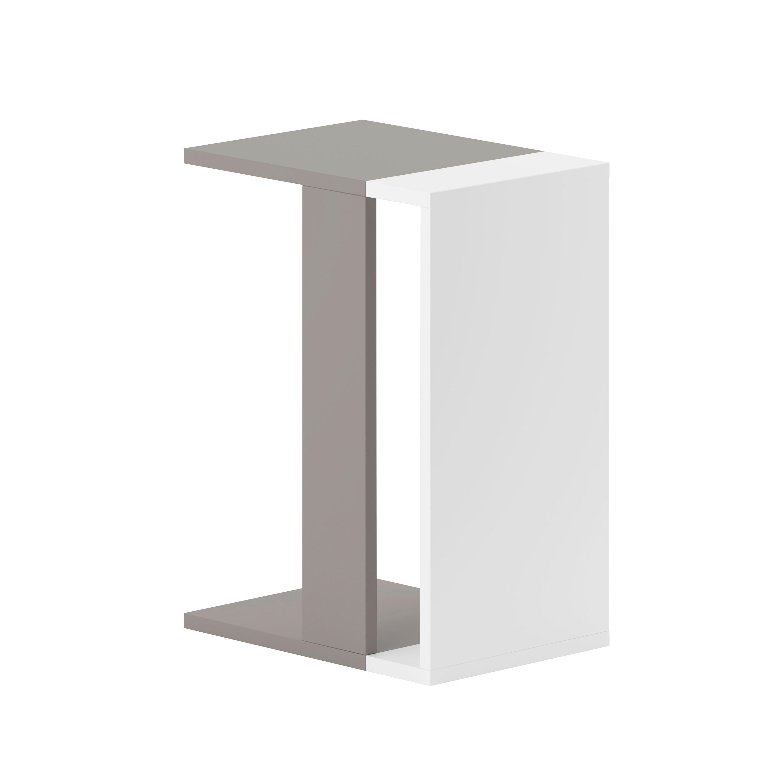 COUCHTISCH in Holzwerkstoff 30/40/57 cm   - Weiss/Mokka, Design, Holzwerkstoff (30/40/57cm) - Livetastic