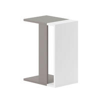COUCHTISCH in Holzwerkstoff 30/40/57 cm  - Weiss/Mokka, Design, Holzwerkstoff (30/40/57cm) - Livetastic