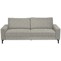 3-SITZER-SOFA in Flachgewebe Greige  - Greige/Schwarz, Design, Textil/Metall (218/86/97cm) - Hom`in