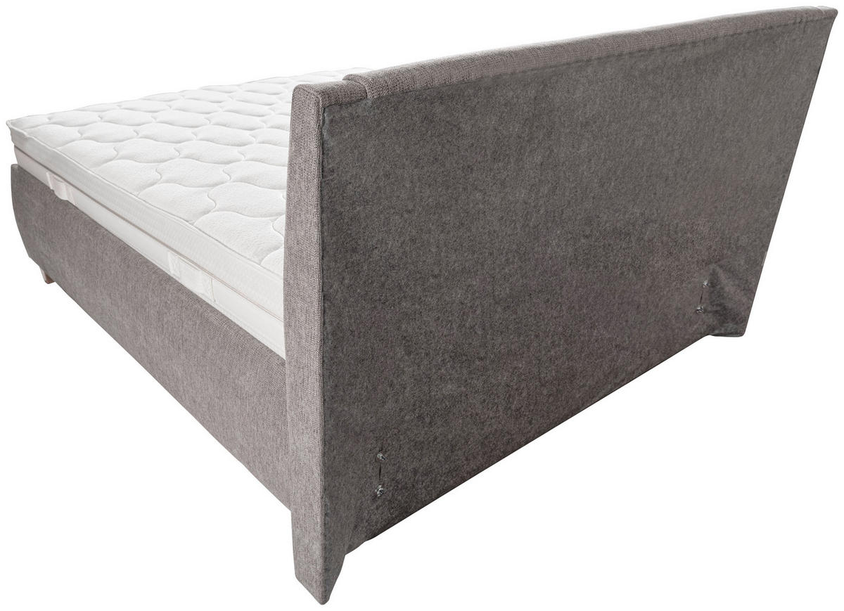 KÁRPITOZOTT ÁGY 180/200 cm  szürke  - szürke, Basics, textil/fa (180/200cm) - Esposa
