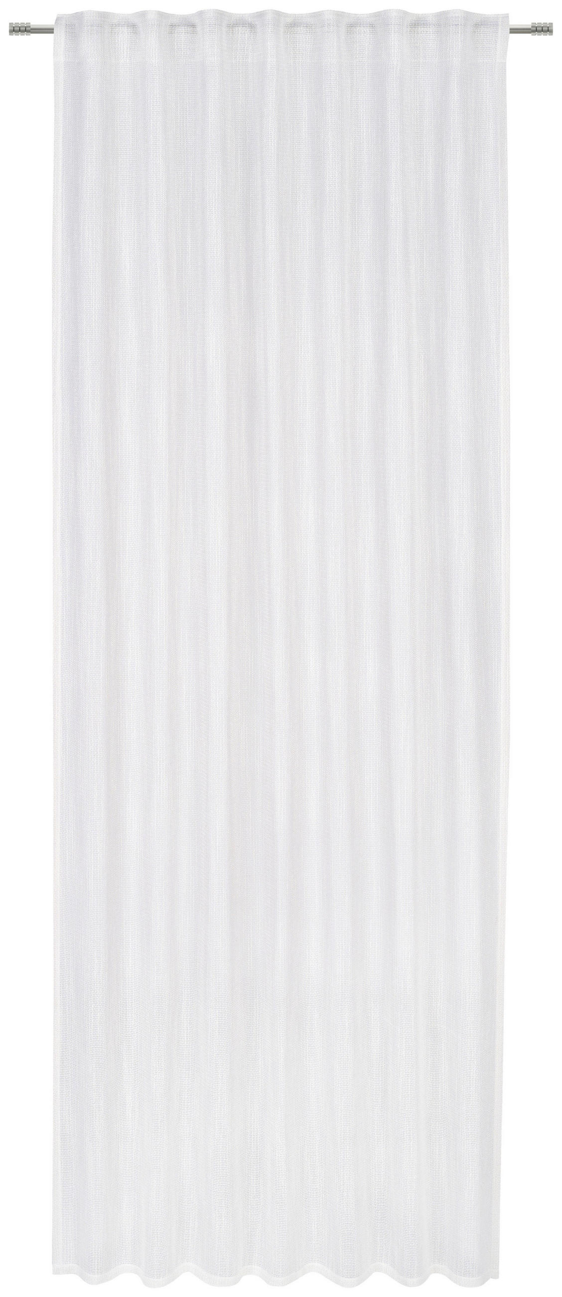 FERTIGVORHANG  halbtransparent   140/260 cm  - Weiß, Trend, Textil (140/260cm) - Dieter Knoll