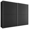 SCHWEBETÜRENSCHRANK 270/210/60 cm 2-türig Graphitfarben  - Graphitfarben/Alufarben, MODERN, Holzwerkstoff/Metall (270/210/60cm) - Livetastic